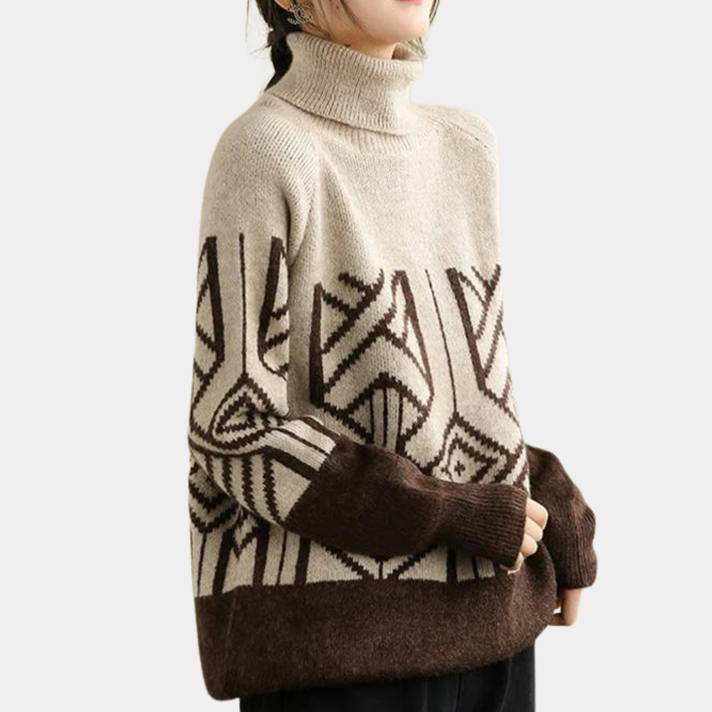 ALOHA Fashionable Turtleneck Sweater