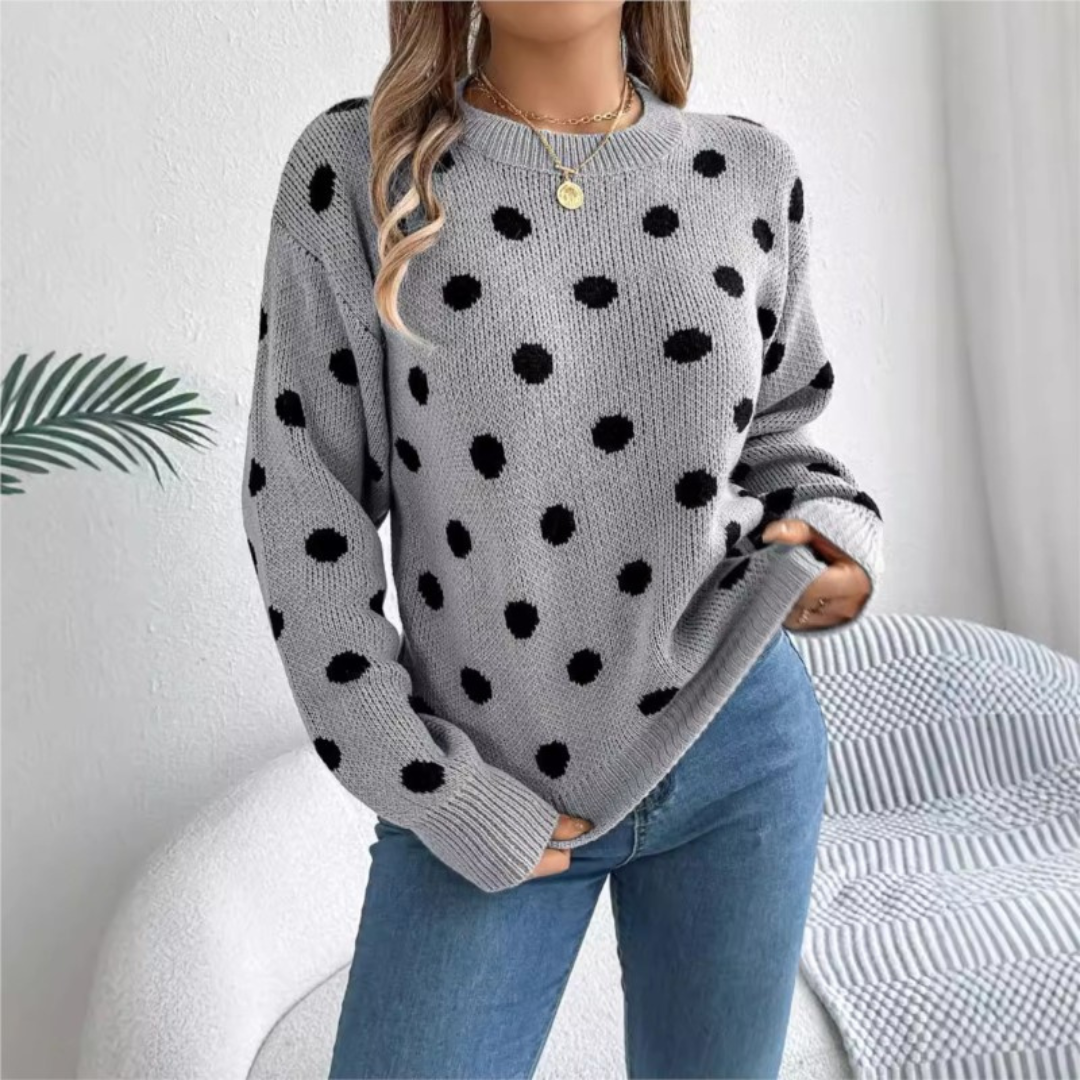 Nuala – Polka dot Knitted Sweater