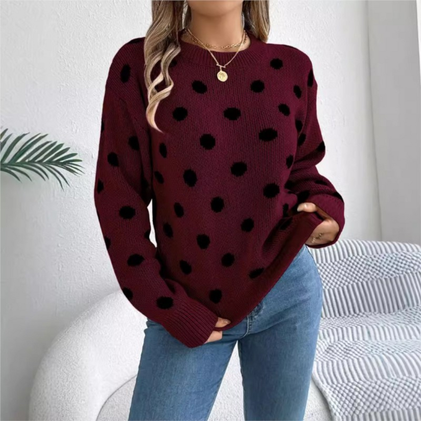 Nuala – Polka dot Knitted Sweater