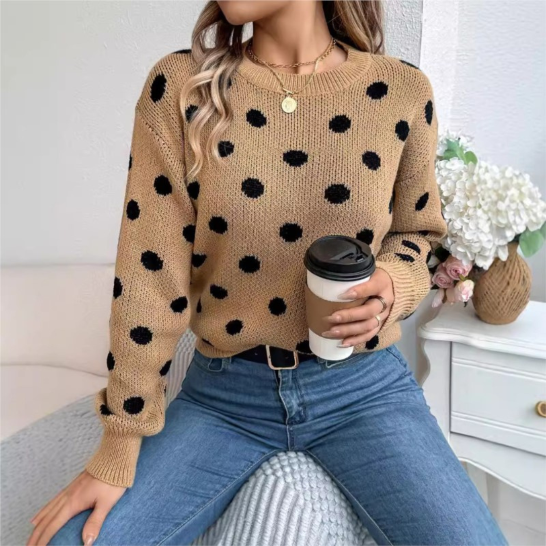 Nuala – Polka dot Knitted Sweater