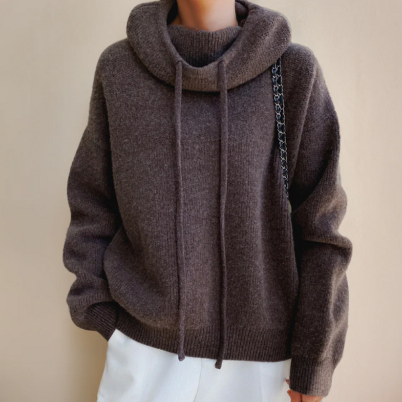 Farina - Knit hooded sweater