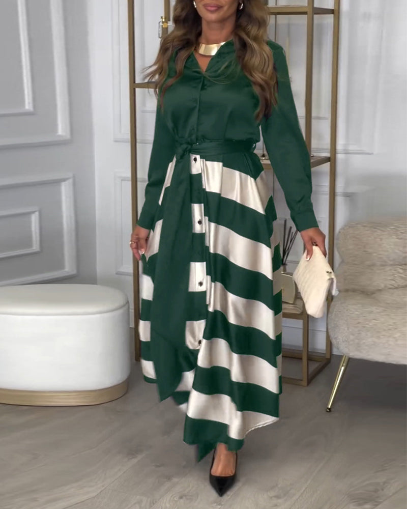 Sophie – Striped Elegant Dress