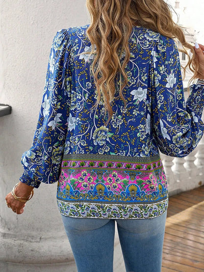 Arya - Elegant Blouse with Flowers