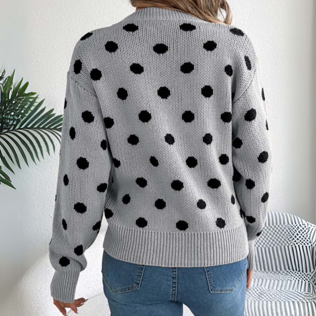 Nuala – Polka dot Knitted Sweater