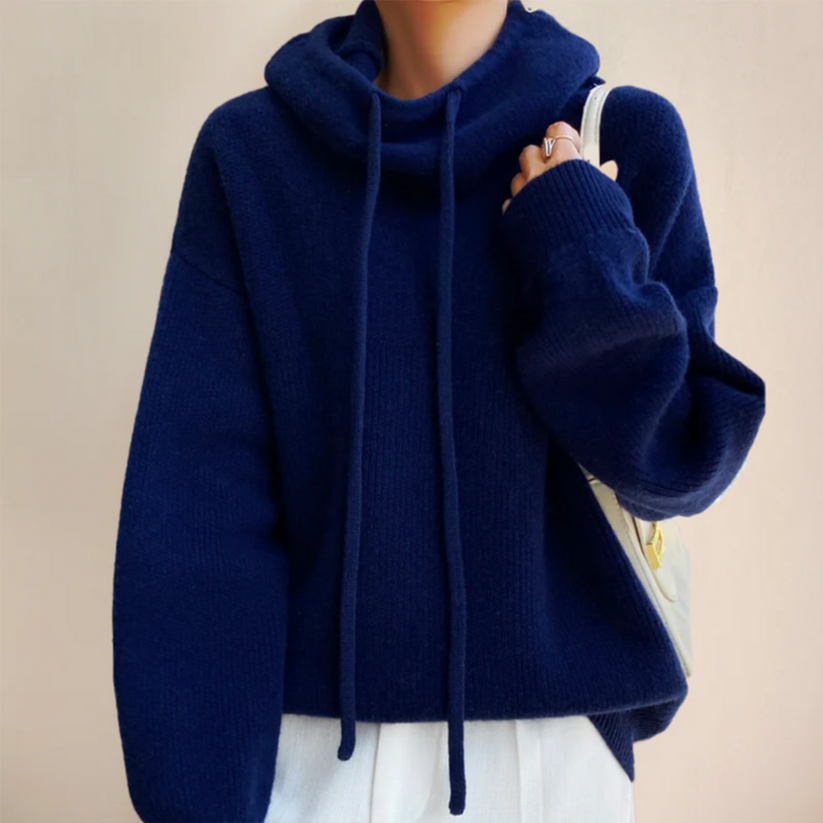 Farina - Knit hooded sweater