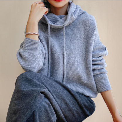 Farina - Knit hooded sweater