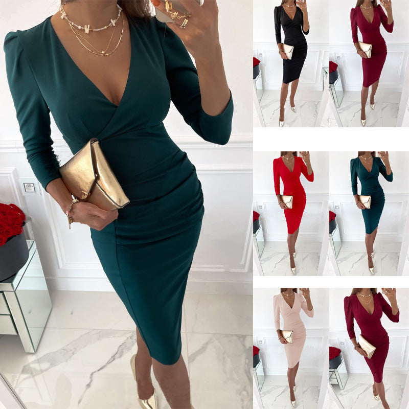 Elegant V-Neck Dress