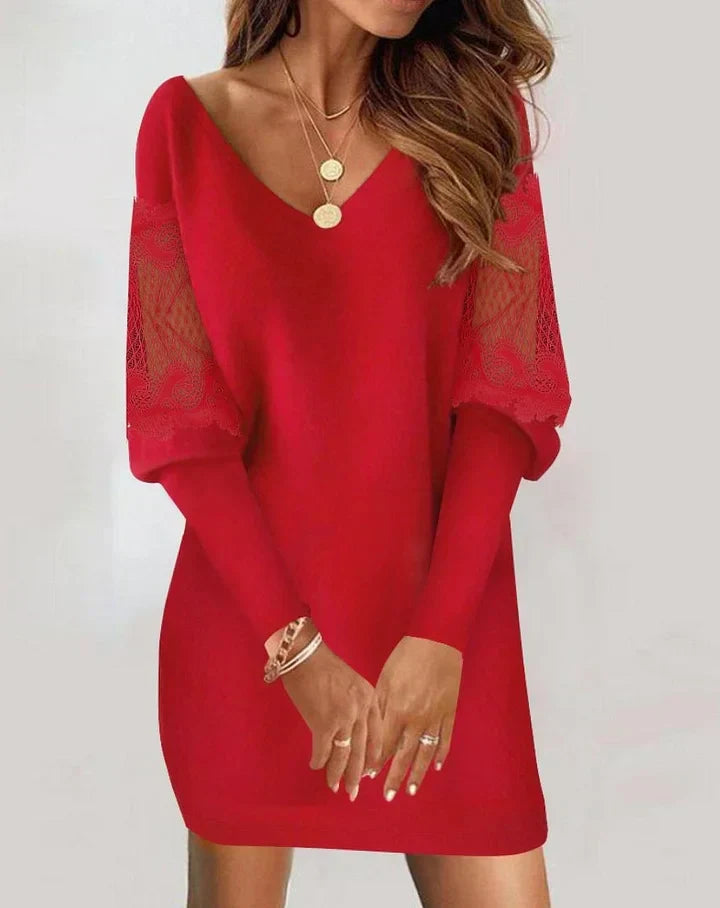 Celia - Long sleeve patchwork dress