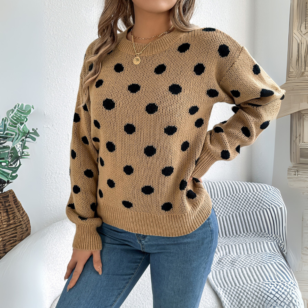 Nuala – Polka dot Knitted Sweater