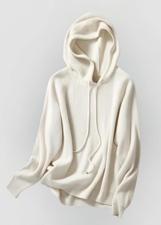 ANJA - KNITTED SWEATER WITH HOOD