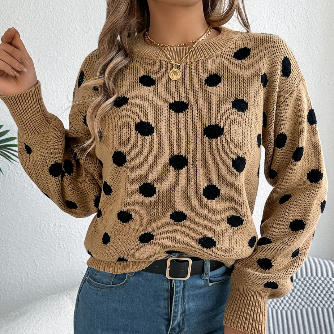 Nuala – Polka dot Knitted Sweater