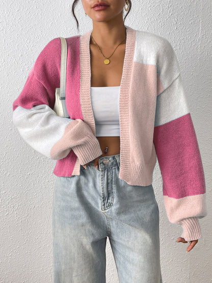 Anneliese - Cardigan in color block design