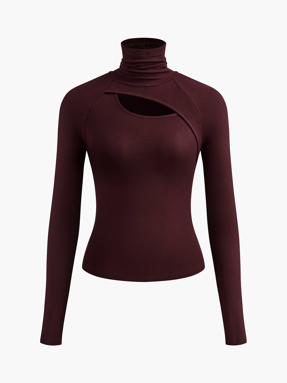 Turtleneck Long Sleeve Slinky Top