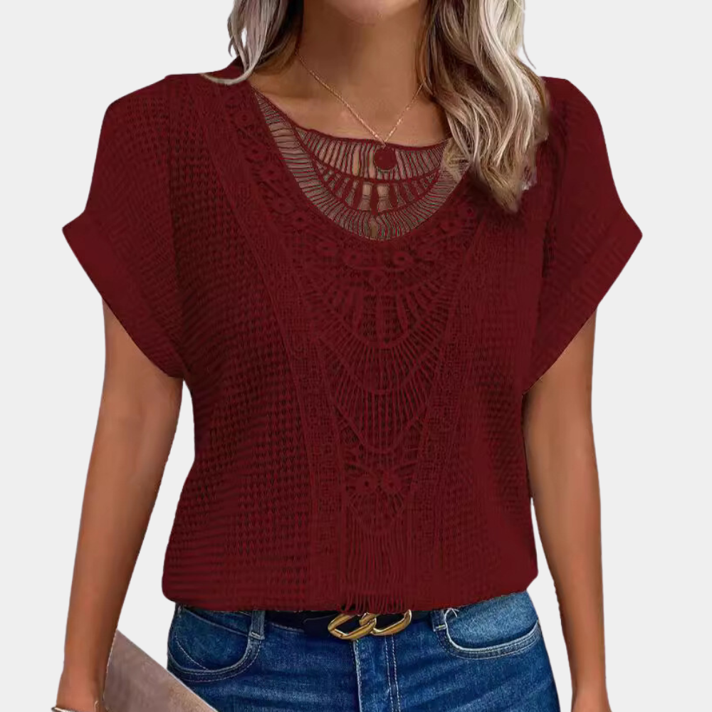 Lazda Stylish Round Neck T-Shirt for Women