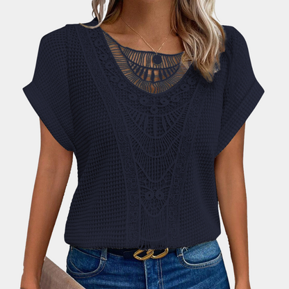 Lazda Stylish Round Neck T-Shirt for Women