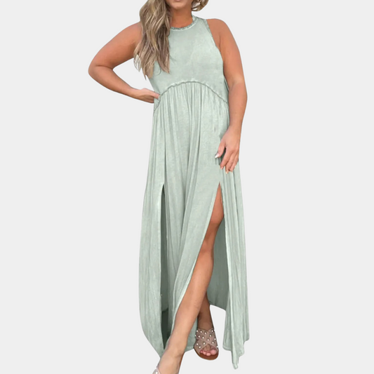 Anda – Elegant Long Dress with Slit for Women