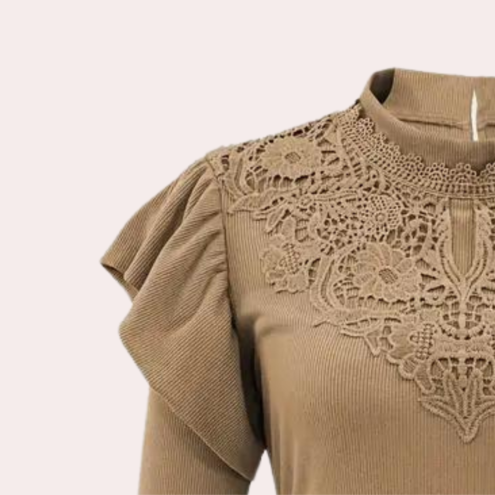 Long Sleeve Shirt with Lace Detailing