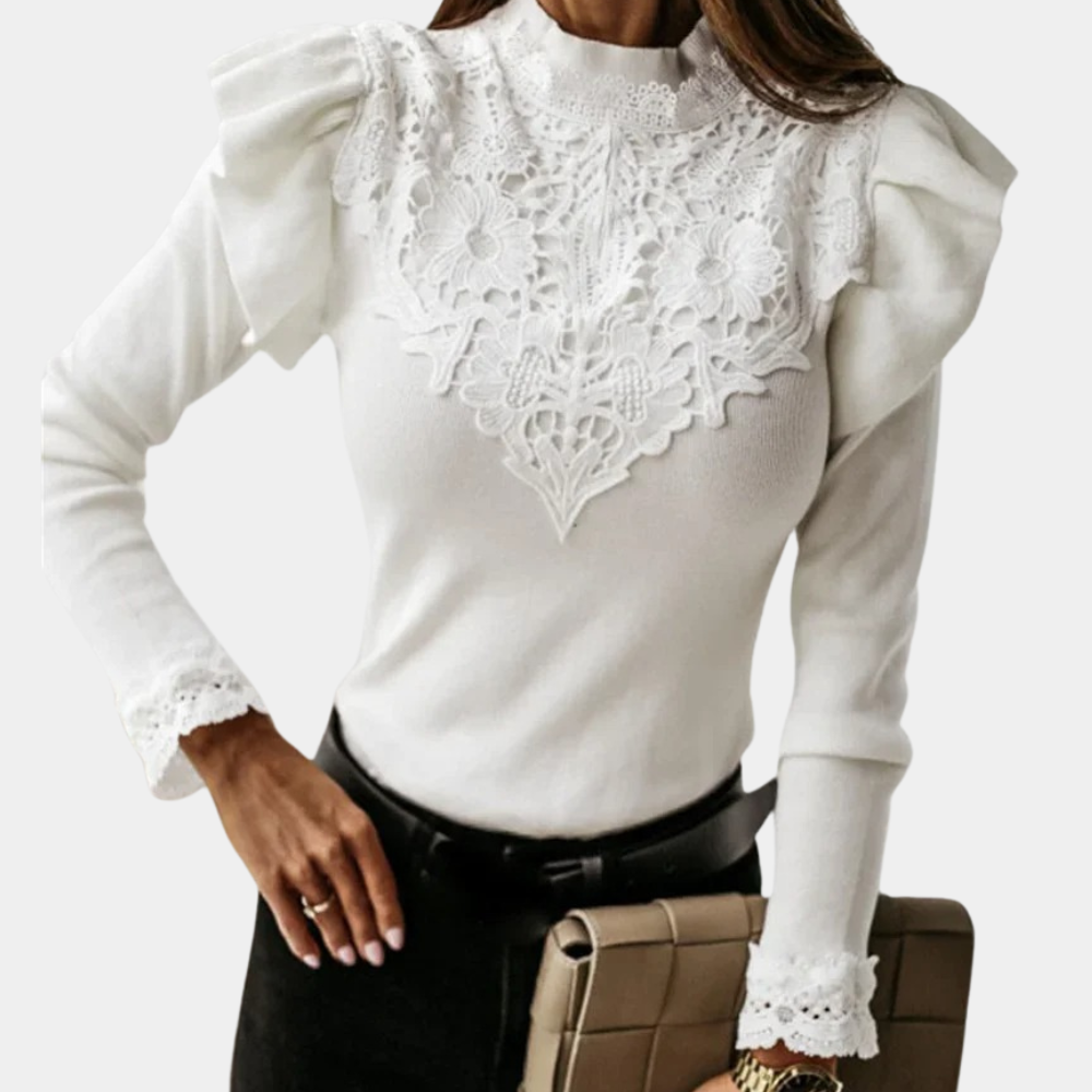 Long Sleeve Shirt with Lace Detailing