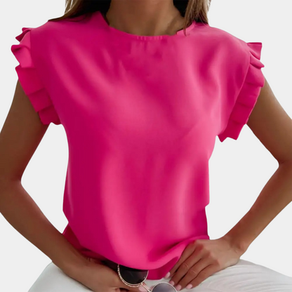 Trendy Flutter Sleeve  Women's Blouse