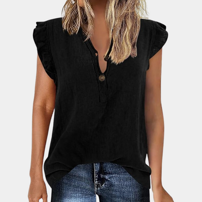 Casual Women's V-Neck Sleeveless Top