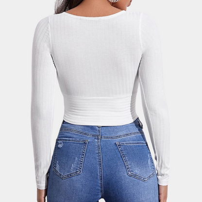 Lidia Stylish Women's Long Sleeve Crop Top