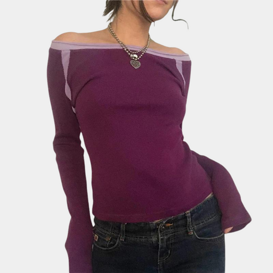 Dorota Off-Shoulder Women's Long Sleeve Top