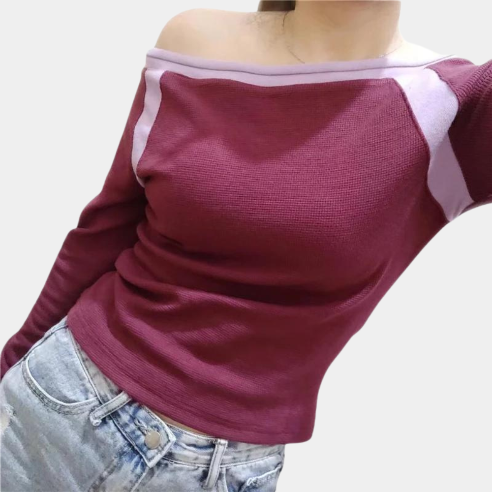 Dorota Off-Shoulder Women's Long Sleeve Top