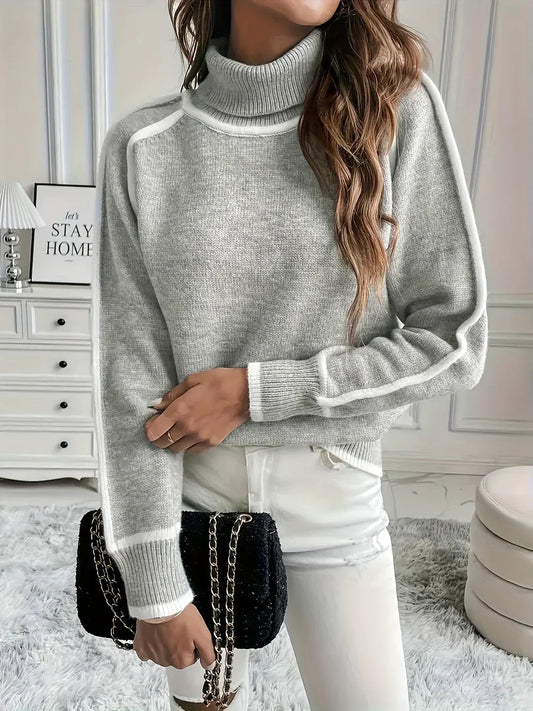 Elle - Cosy turtleneck jumper for women