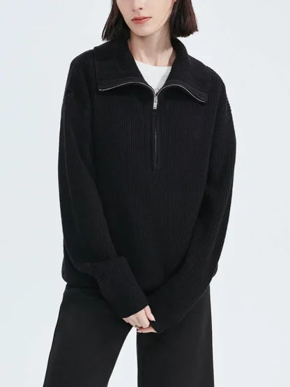 Anna Elegant Sweater with Zip