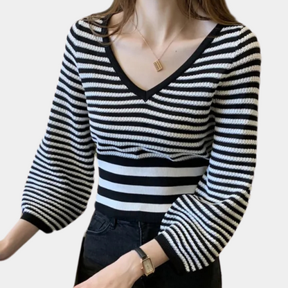 HAZELTON – Casual Women's Striped Shirt