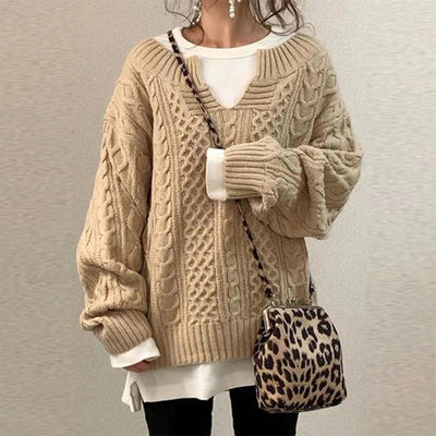 Zayla Ladies Cable Knit Sweater