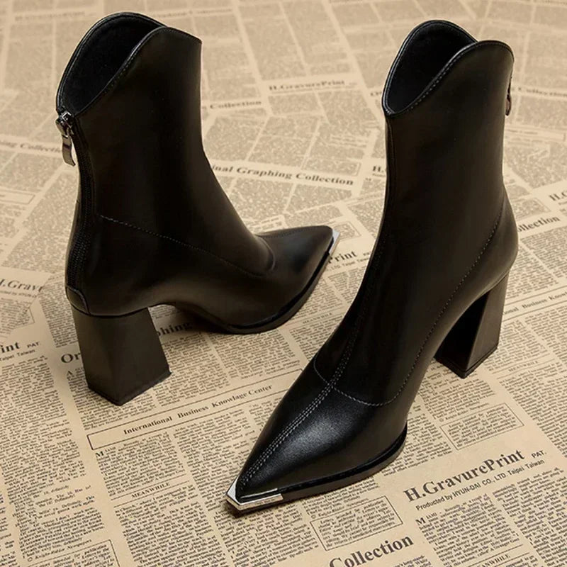 Berenice High Heel And Zipper Boots