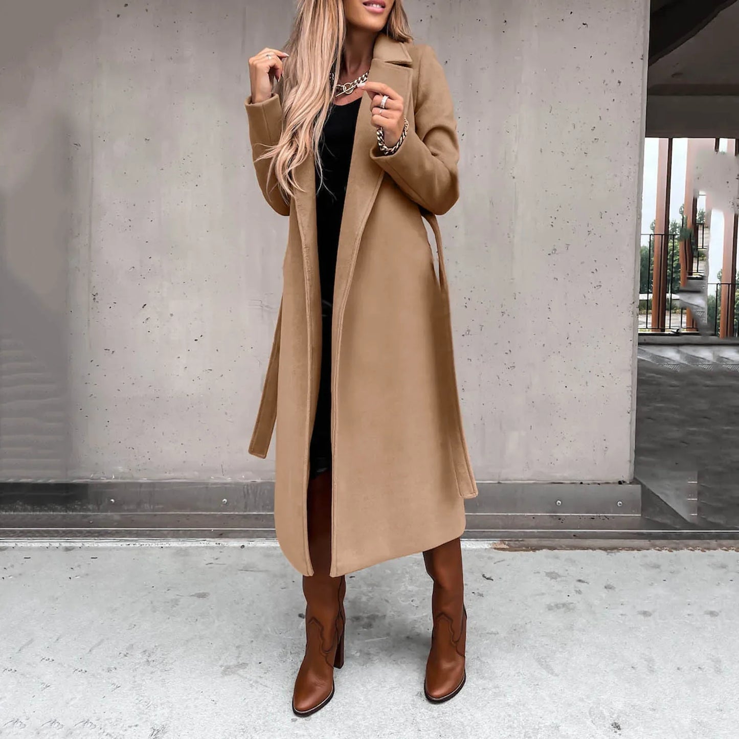 Maria | Women’s Faux Wool Trench Coat