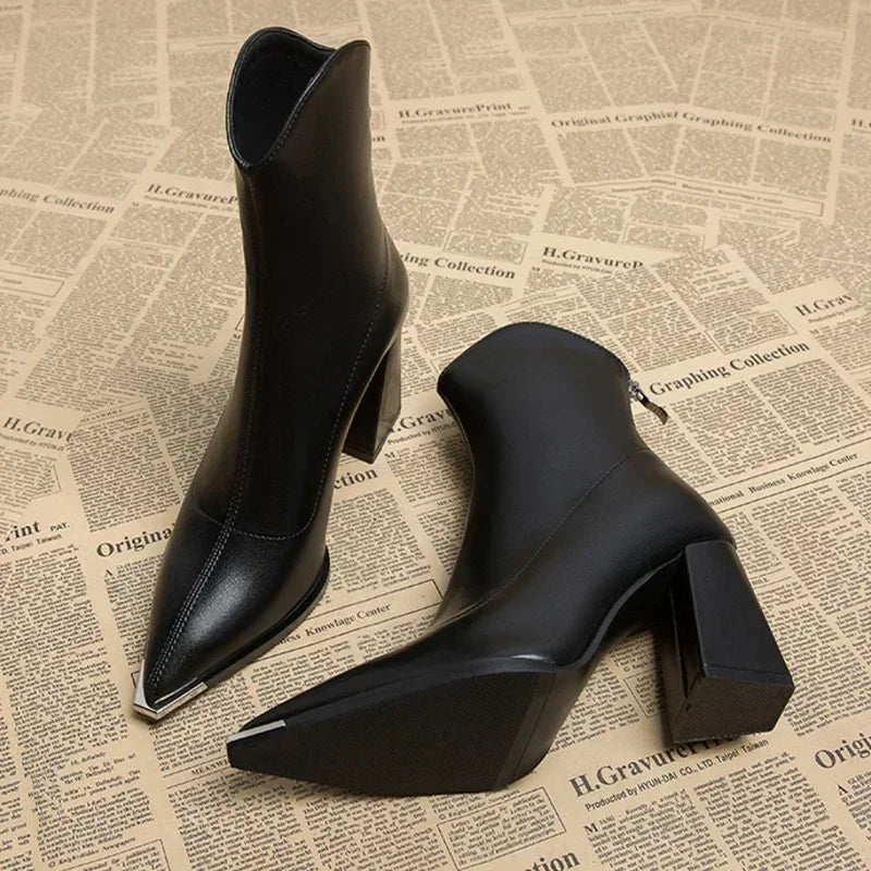 Berenice High Heel And Zipper Boots