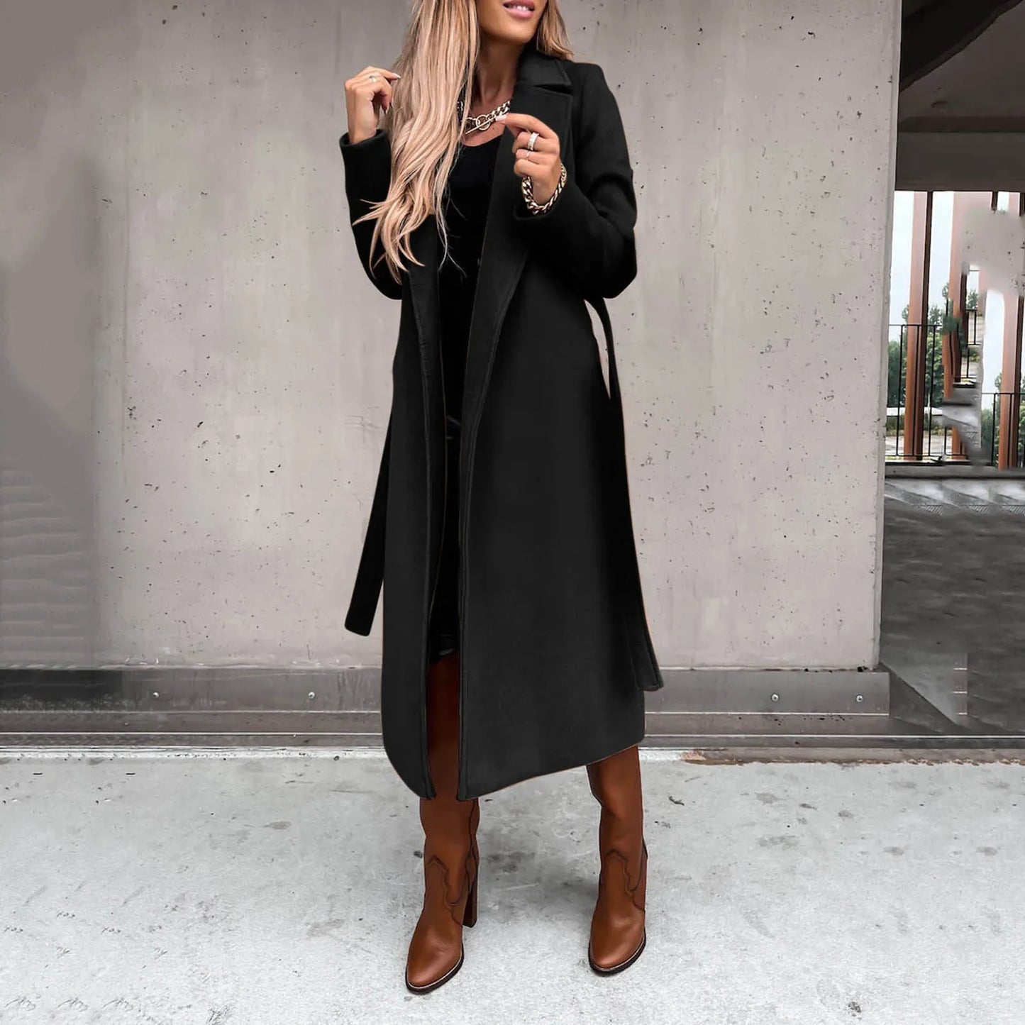 Maria | Women’s Faux Wool Trench Coat