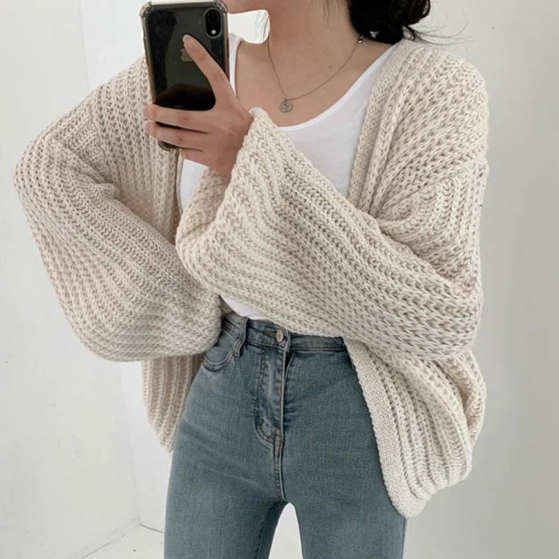 VIKI | Sleeve Cardigan Sweater.