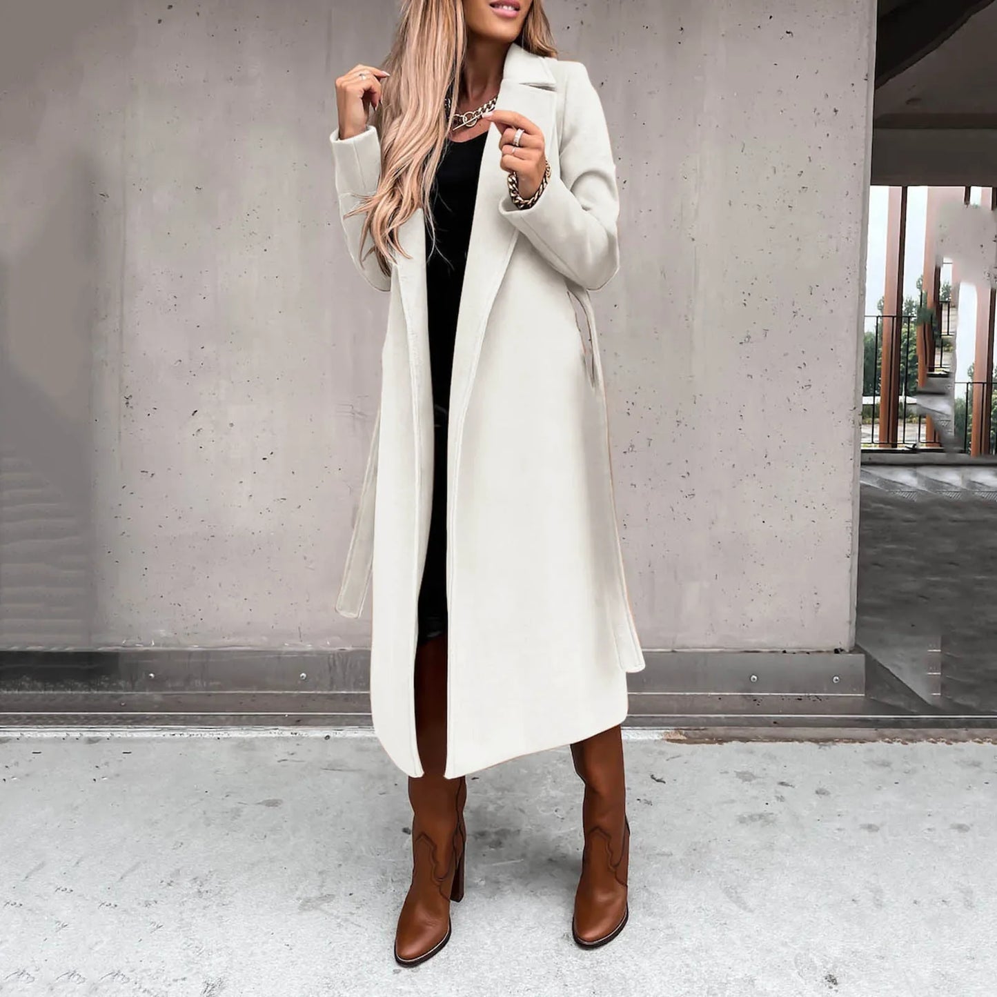 Maria | Women’s Faux Wool Trench Coat