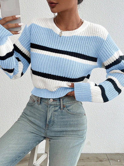 Drop-Shoulder Knitted Sweater