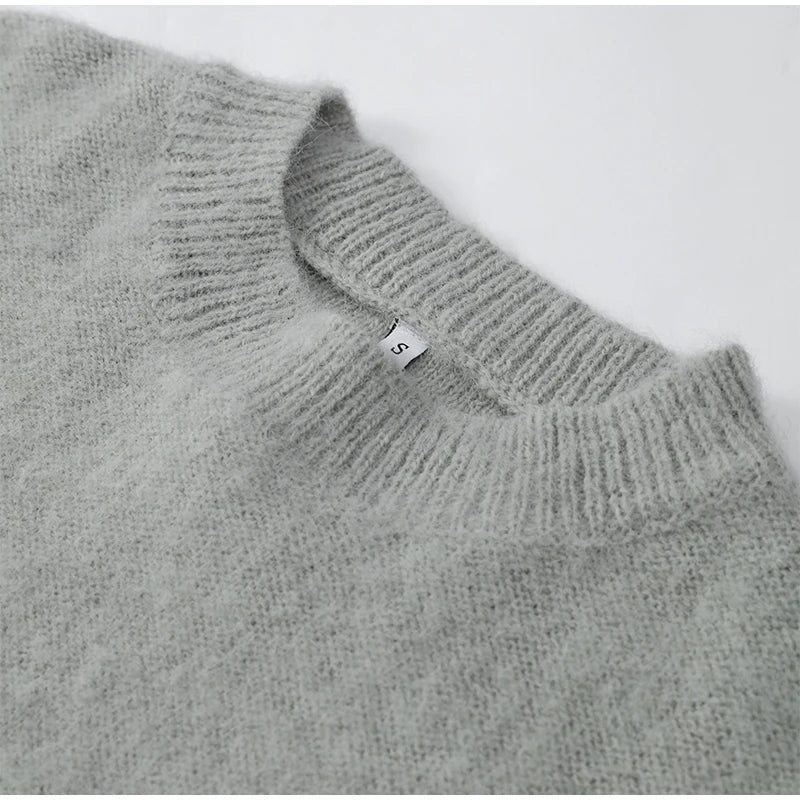 Gray Luna Sweater – Loose Fit Knitted Pullover