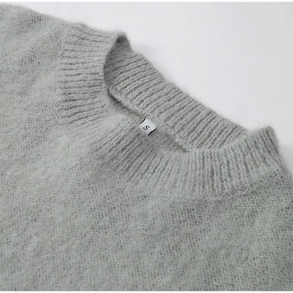 Gray Luna Sweater – Loose Fit Knitted Pullover