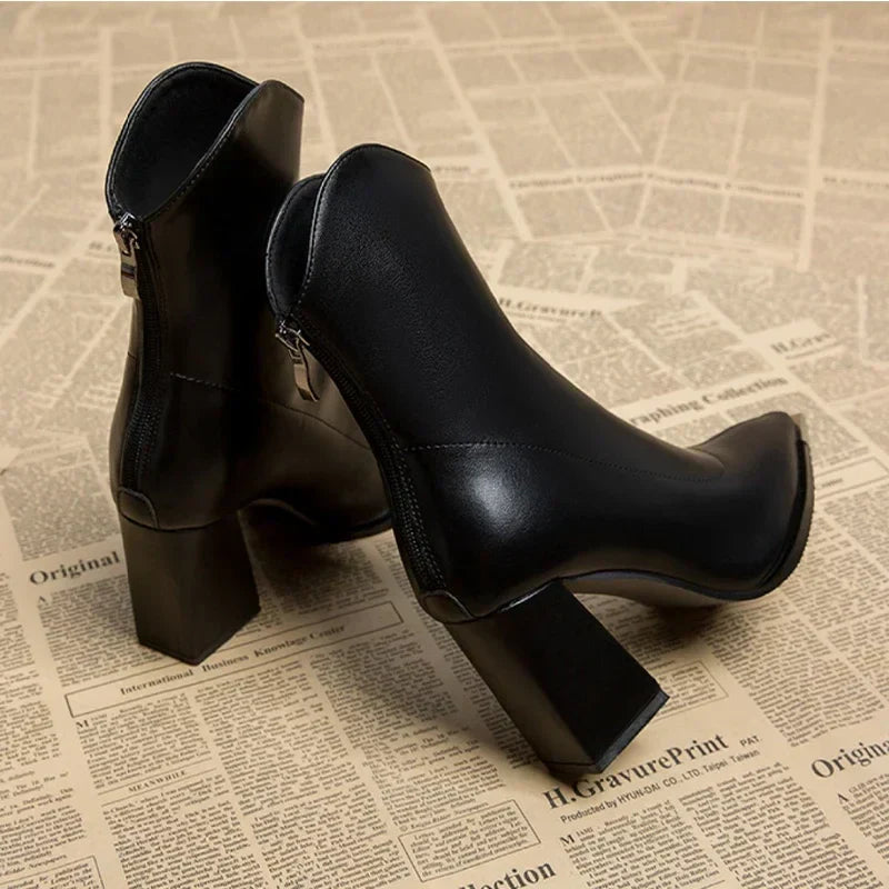 Berenice High Heel And Zipper Boots