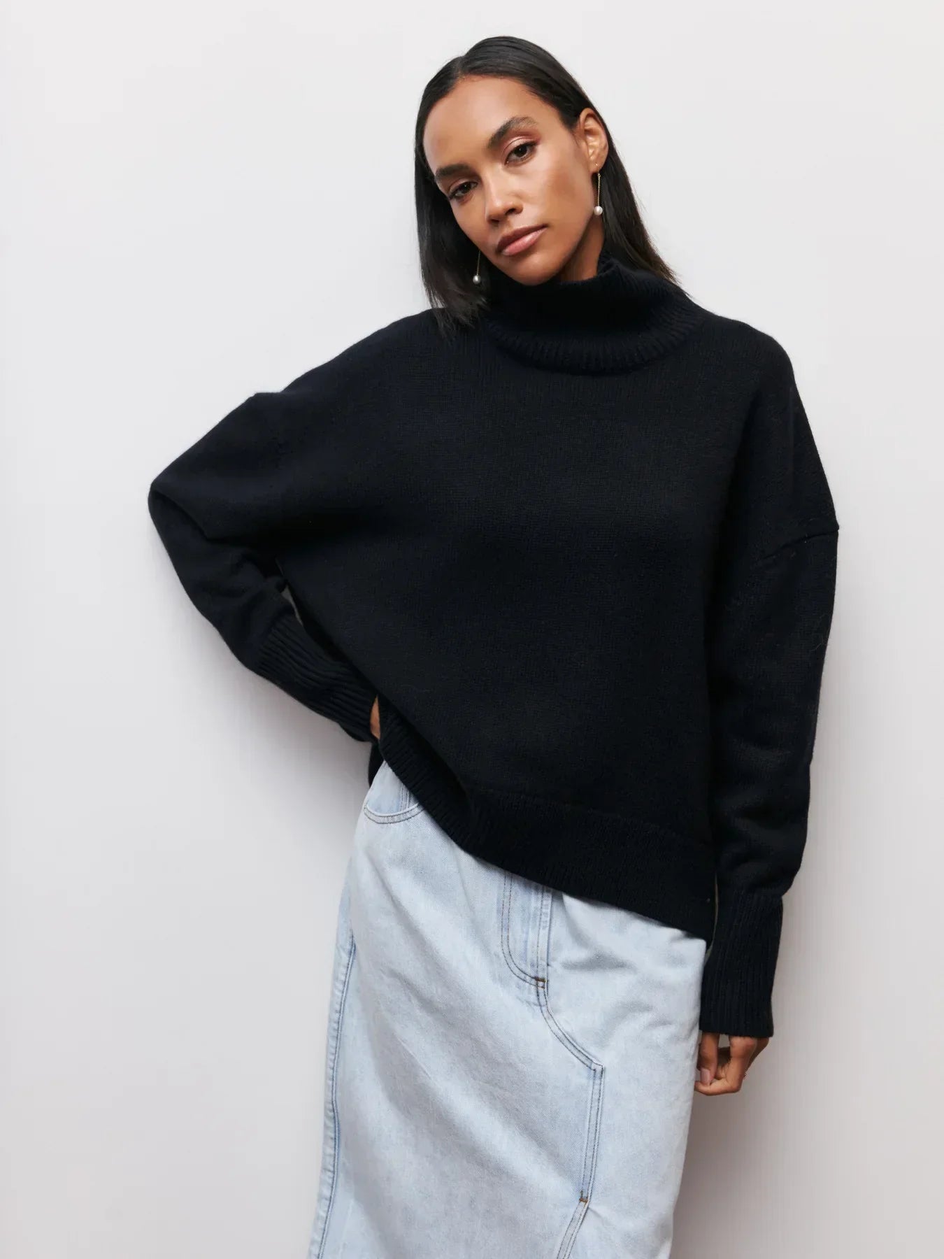 Lara Oversized Turtleneck Sweater