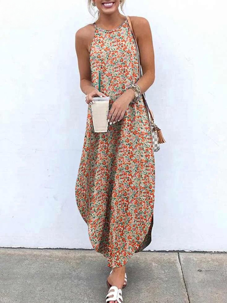 Inna Floral Sleeveless Midi Dress