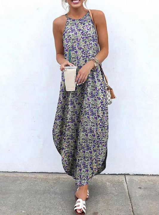 Inna Floral Sleeveless Midi Dress