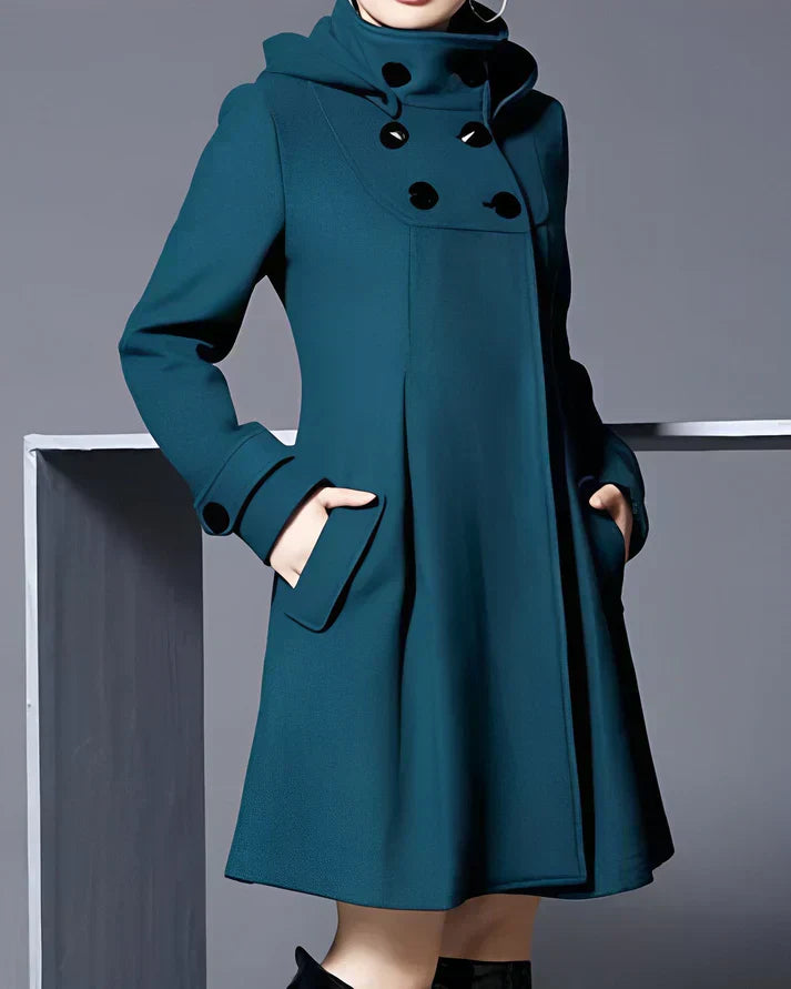 Bluebell – Elegant Hooded Wool Coat