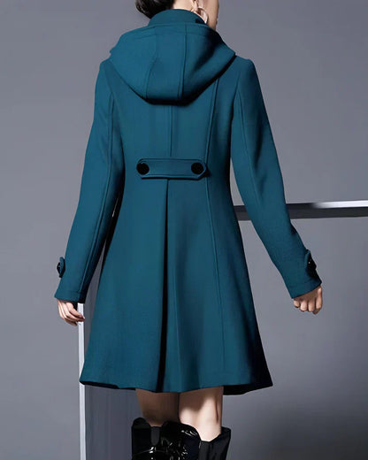 Bluebell – Elegant Hooded Wool Coat