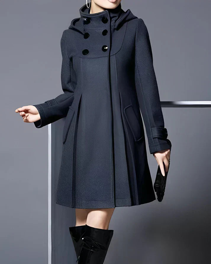 Bluebell – Elegant Hooded Wool Coat