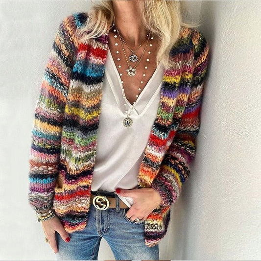 Aeliana Colorful Cardigan – Vibrant Elegance