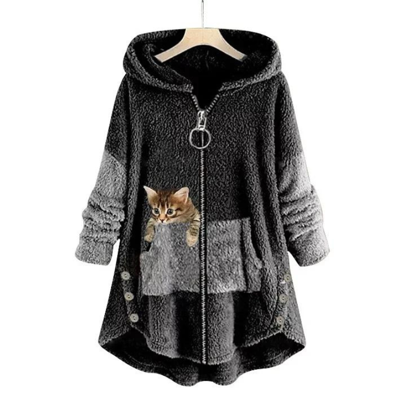 Kaleide Teddy Cat Soft Warm Coat