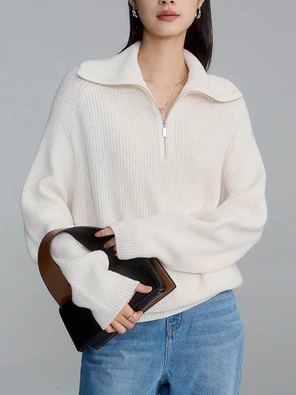 Anna Elegant Sweater with Zip